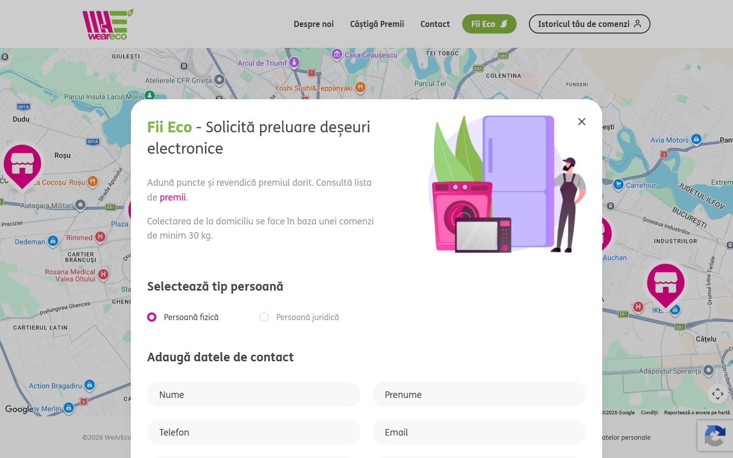 Formularul de solicitare a ridicării